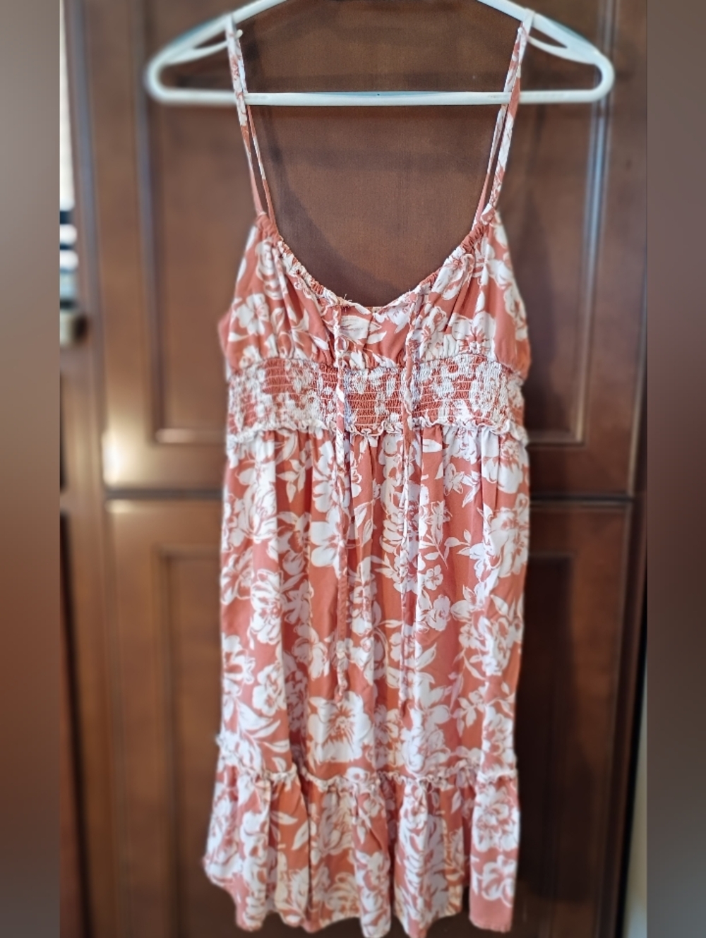 Eden & Olivia Rust and White Floral Maternity Dress